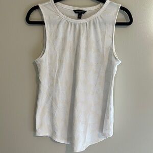 Banana Republic White Floral Blouse- Size Small